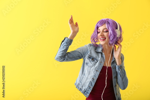 Beautiful young woman with ...