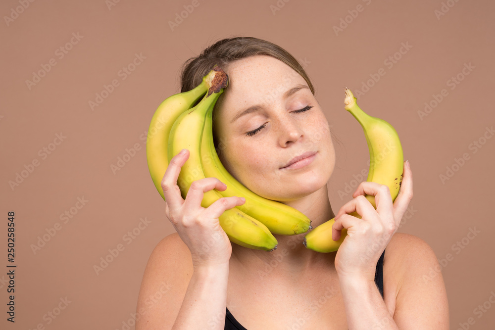 cute girl with a banana