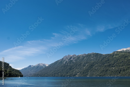 blue lake and mountains landscape patagonia fjord bahia harbor coast beach summer caribe bluesky norway outdoor place quiet travel