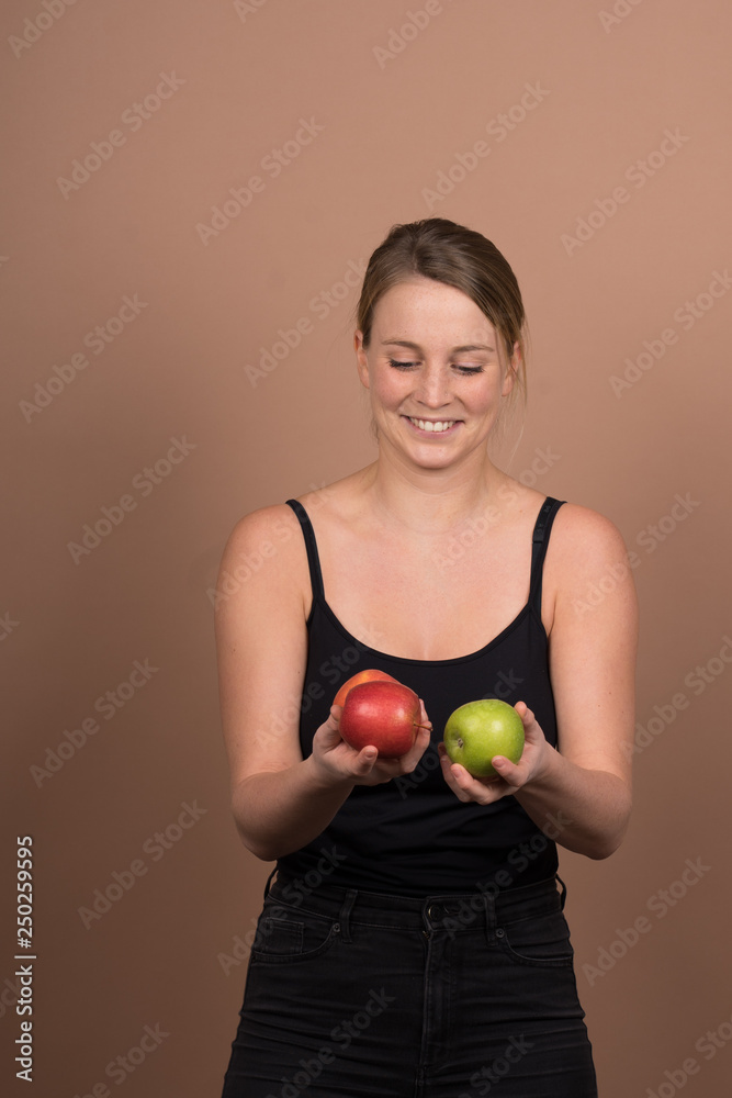 girl with an apple girl with an apple