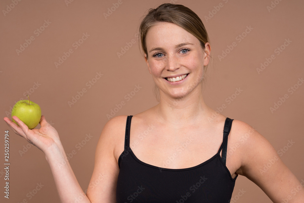 girl with an apple girl with an apple