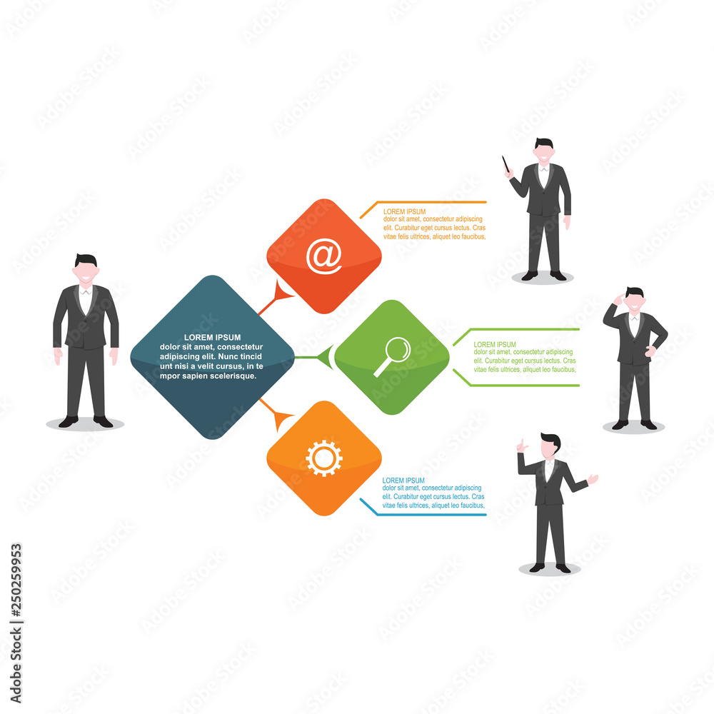 Infographics Marketing Business Report with Businessman Presentation Infographics Marketing Business Report with Businessman Presentation