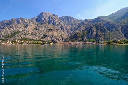 Dobrota and Kotor, Kotor bay, Derinski Vrh and Volujak mountains, Montenegro, Europe photo