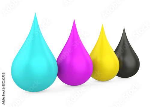 CMYK Drop Isolated