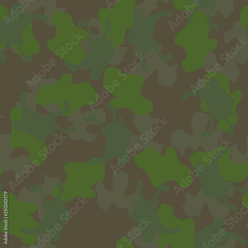 Forest camouflage of various shades of green and brown colors