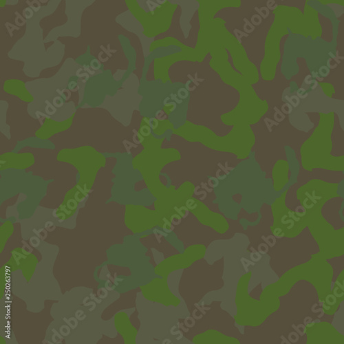 Forest camouflage of various shades of green and brown colors