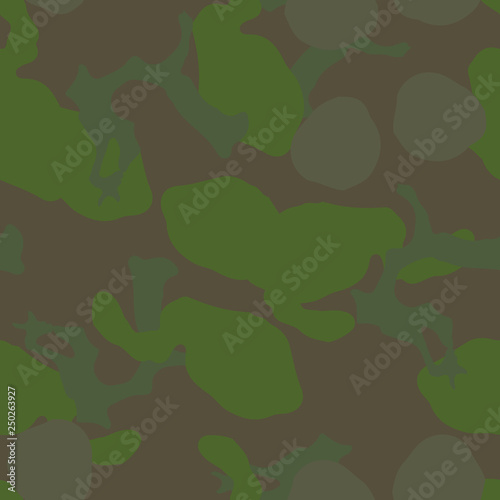 Forest camouflage of various shades of green and brown colors
