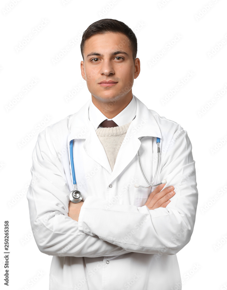 Male doctor on white background Male doctor on white background