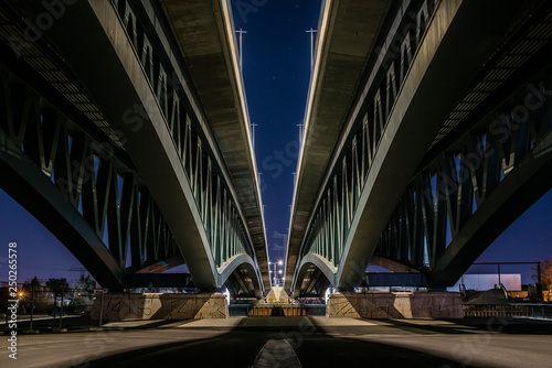 Under a Bridge at Night, Symmetrical Bridge Parts, Big Bridge Arches