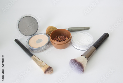 Makeup brush set, powder, blush