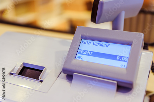 Cash register in a shop, no sale, “Kein Verkauf” photo