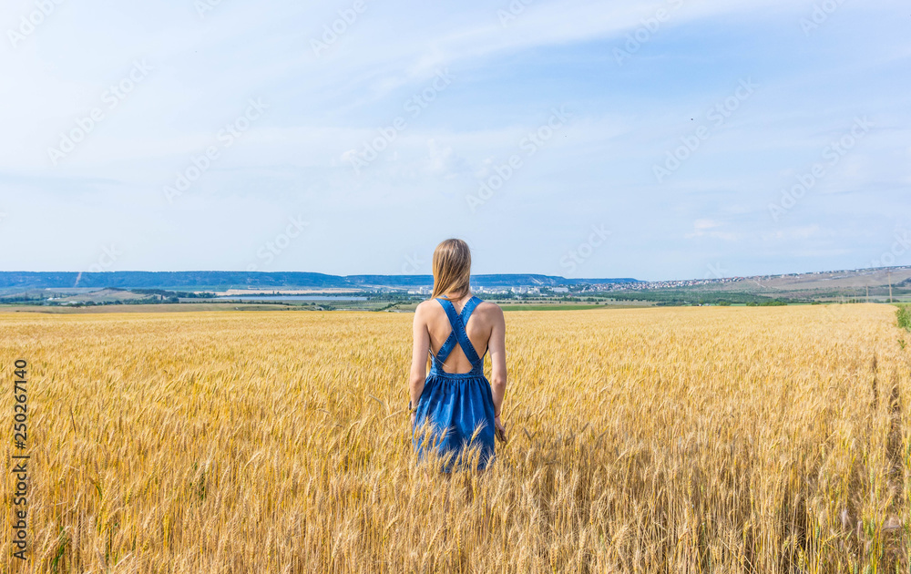 Girl on a wheat field Girl on a wheat field