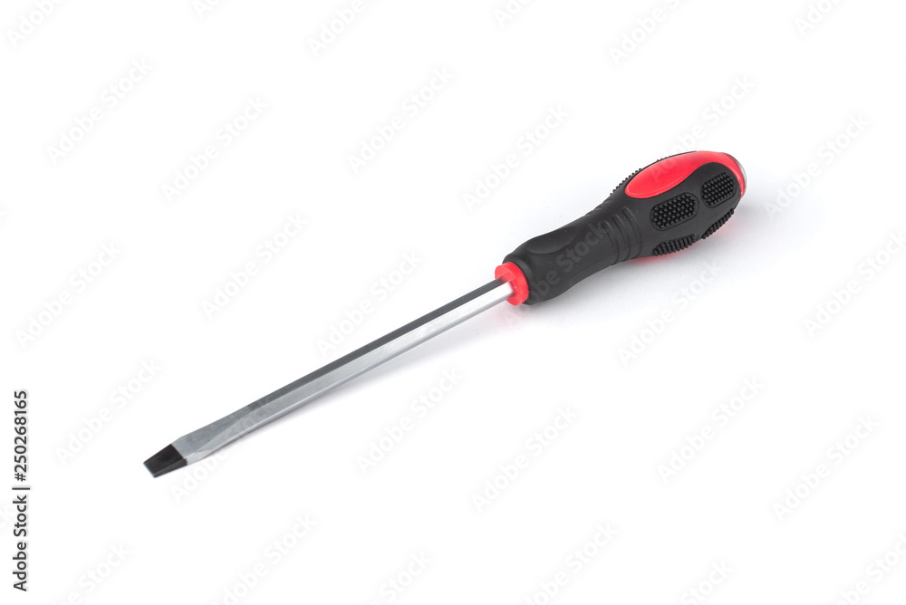 Red impact screwdriver isolated on white background. Red impact screwdriver isolated on white background.