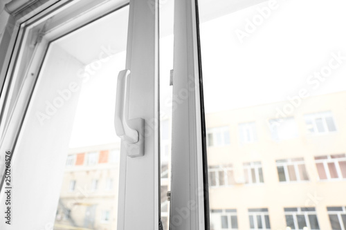 Modern open metal-plastic w...