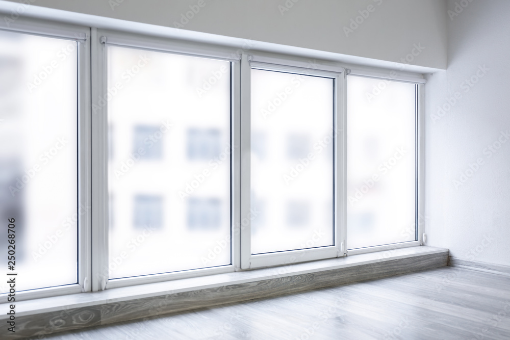 Fototapeta premium Big window in empty room