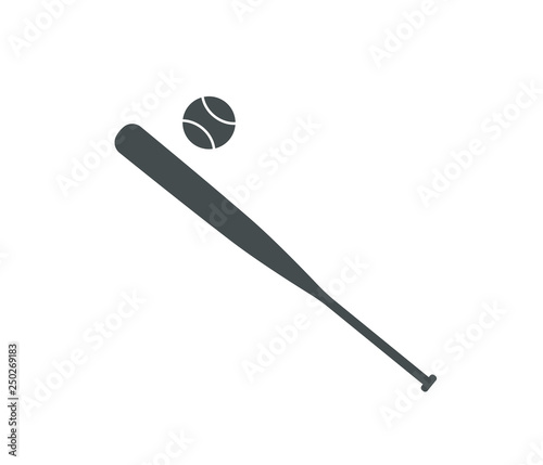 Modern Baseball bat icon vector 