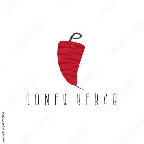 template icon logo for doner kebab -vector illustration