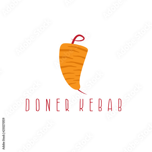 template icon logo for doner kebab -vector illustration