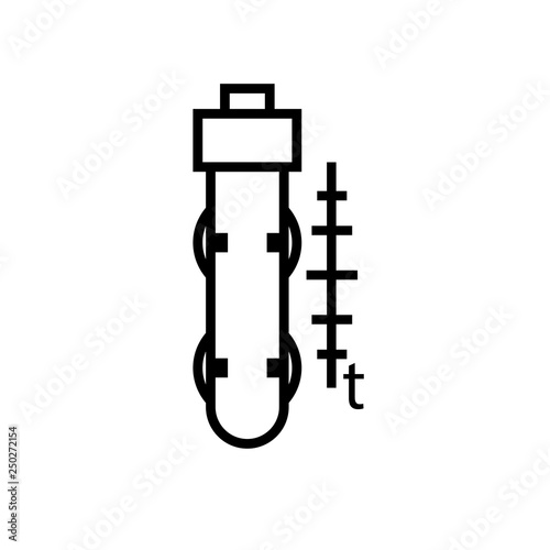 Aquarium heater icon. Clipart image isolated on white background