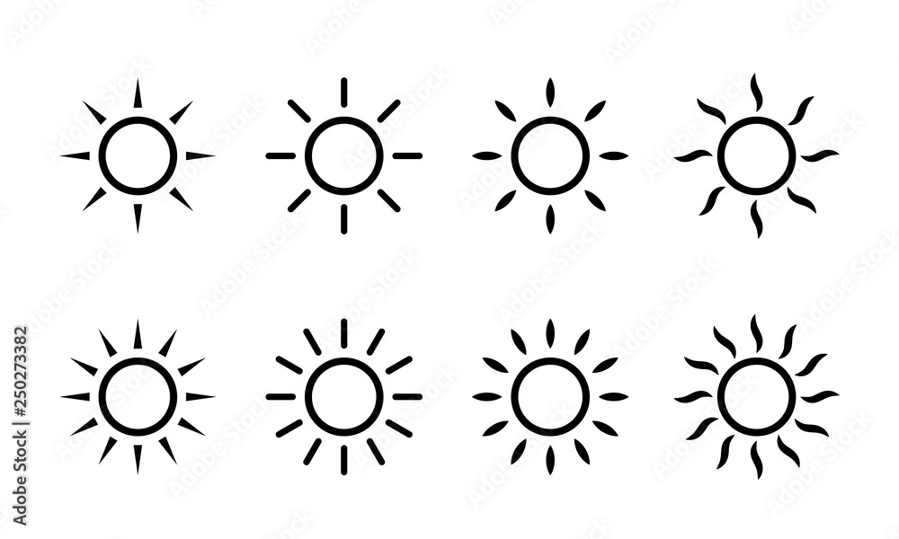 Sun Line Vector Art, Icons, and Graphics for Free Download