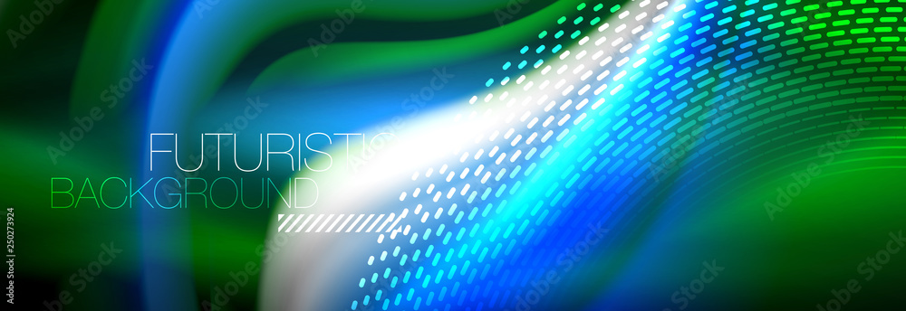 Fluid color neon wave lines background, neon liquid color futuristic paint template Fluid color neon wave lines background, neon liquid color futuristic paint template