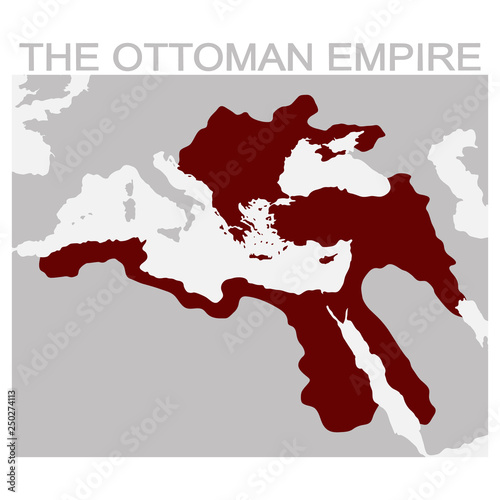 vector map of the ottoman empire for your design