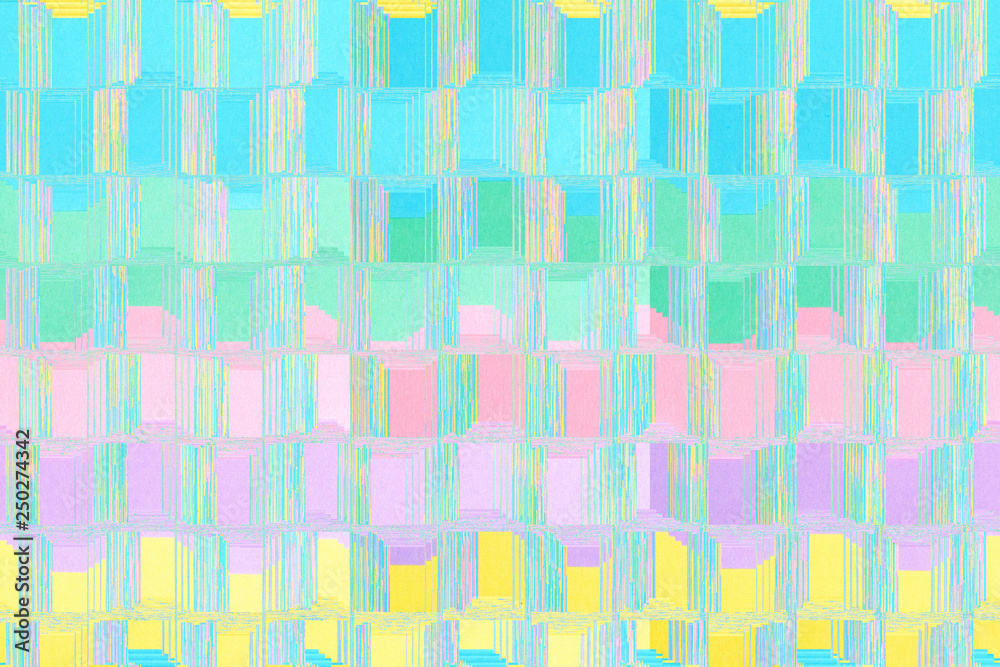Abstract background illustration with distorted repeated boxes pattern Abstract background illustration with distorted repeated boxes pattern