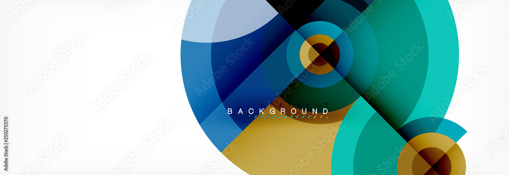 Round circles and triangles abstract background Round circles and triangles abstract background