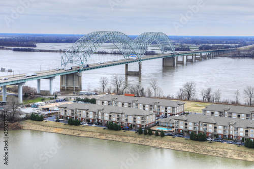 View of Bridge over Mississippi River at Memphis