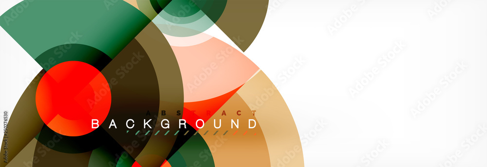Obraz premium Circle geometric composition abstract background design, cover, template, brochure, flyer.