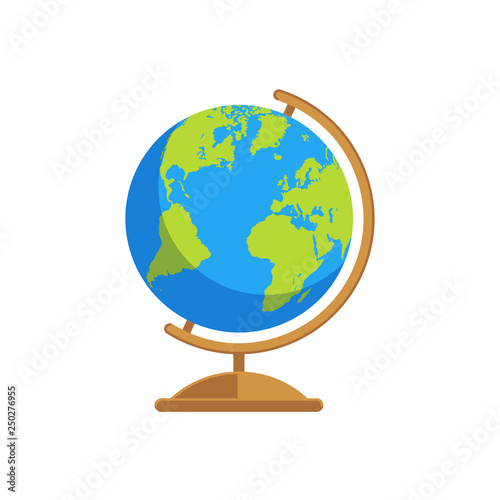 Stylized vector illustration of an earth globe