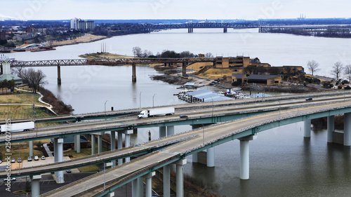 Bridge over Mississippi River at Memphis, Tennessee