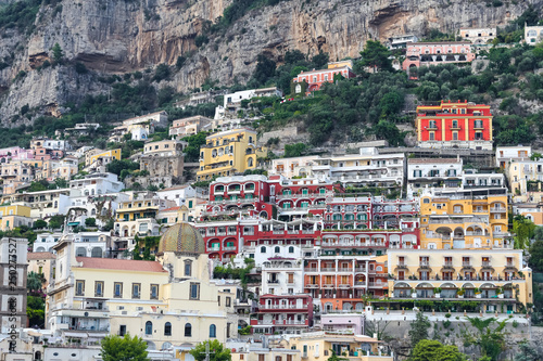 General view of Positano Town in Naples, Italy