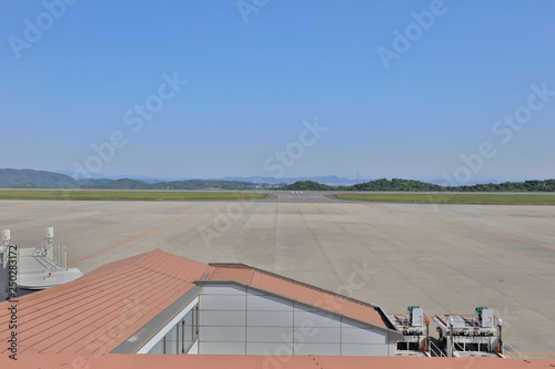 obsevation deck at a kayama Airport in Okayama photo
