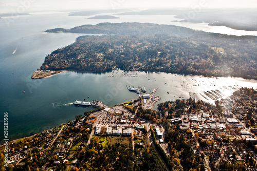 Ferry Docked At Bainbridge Island Terminal
