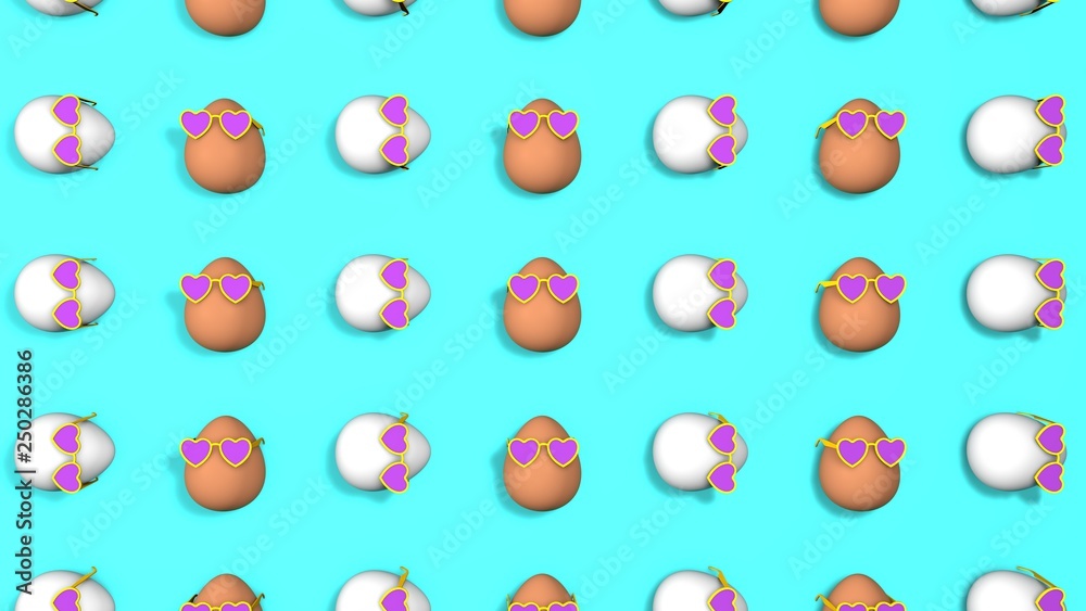 3D illustration of fancy eggs background. 3D illustration of fancy eggs background.