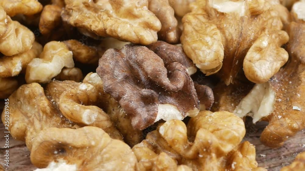 Walnut kernel Nut close up Walnut kernel Nut close up