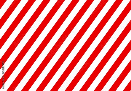 Warning red sign with white rectangular lines. Abstract backdrop with diagonal red and white strips. Danger zone background 