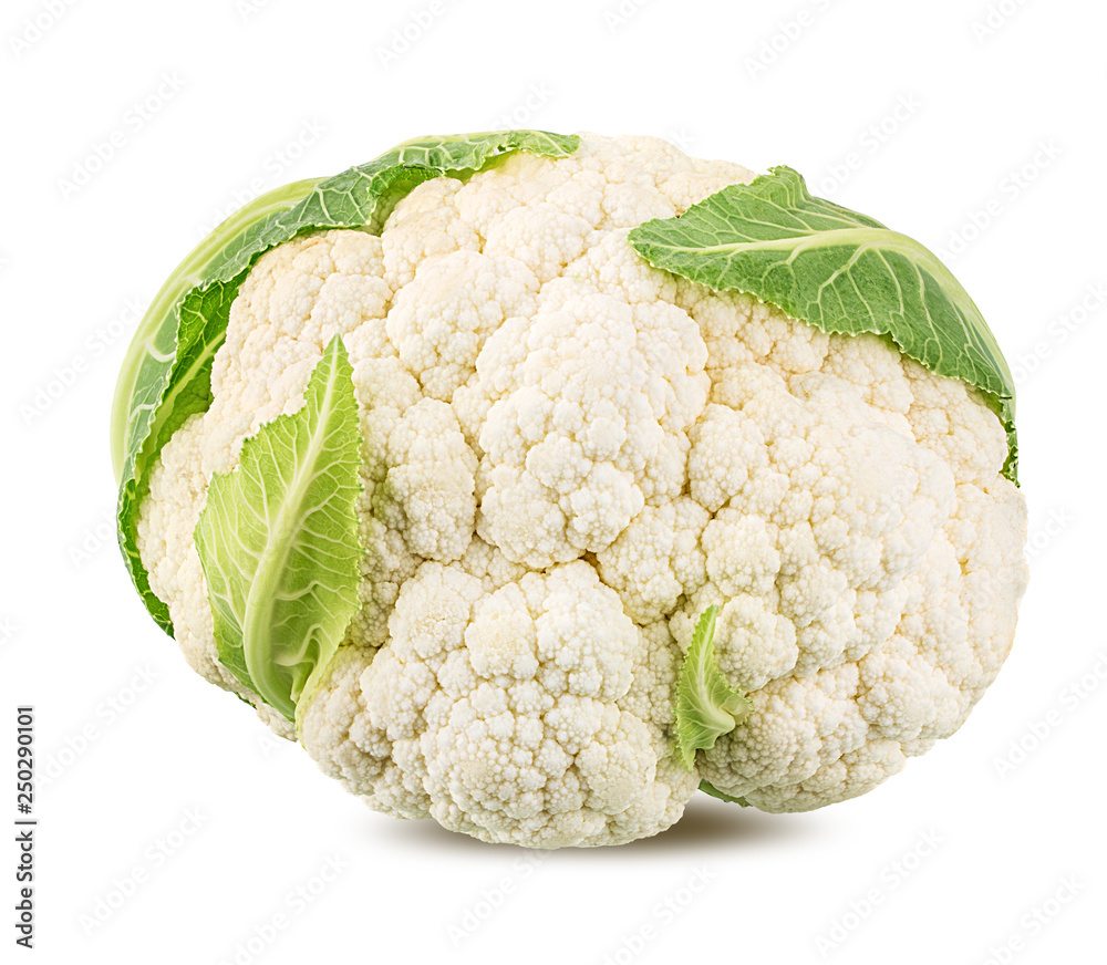 Fresh cauliflower isolated on white background with clipping path Fresh cauliflower isolated on white background with clipping path