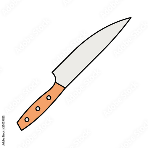 Kitchen knife icon. isolated on white background