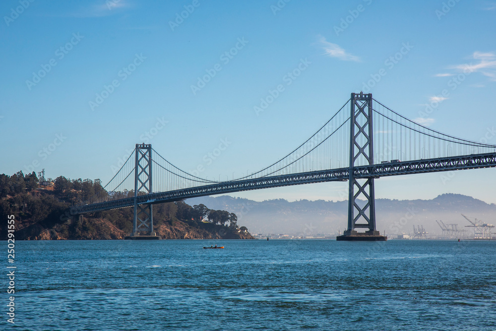 Bay Bridge at sunrise, San Francisco