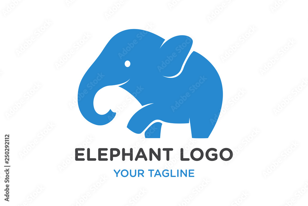 elephant icon logo, vector design - Vector