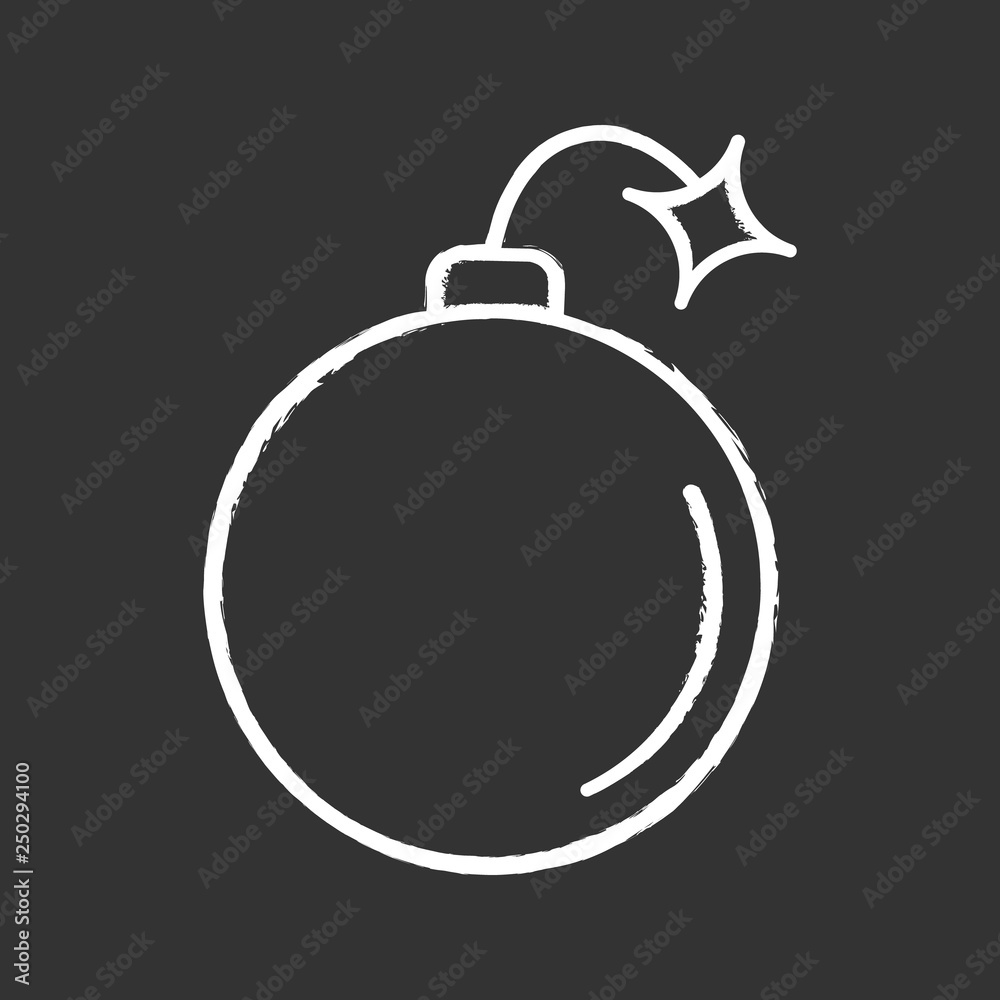 Bomb chalk icons Bomb chalk icons