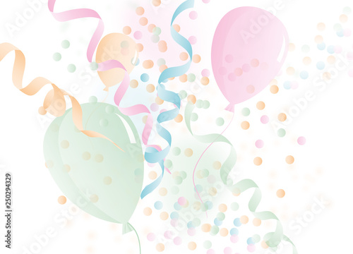 Luftballons,Luftschlangen und Konfetti