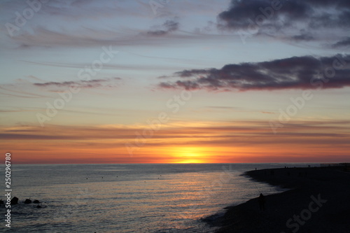 sunset on the beach