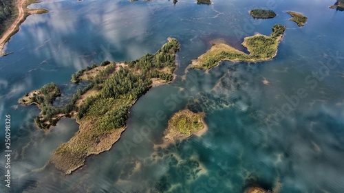 Lake island airphoto photo