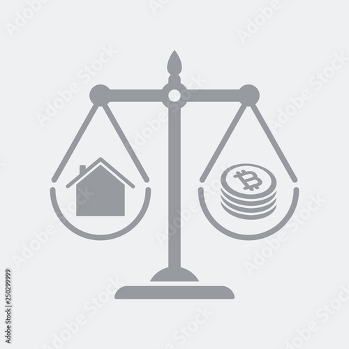Scale that measures the difference between home and cost in Bitcoin