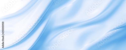Blue silk fabric texture background