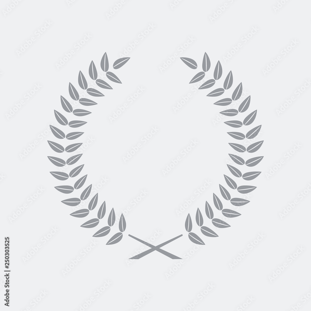 Elegant minimal laurel icon Elegant minimal laurel icon