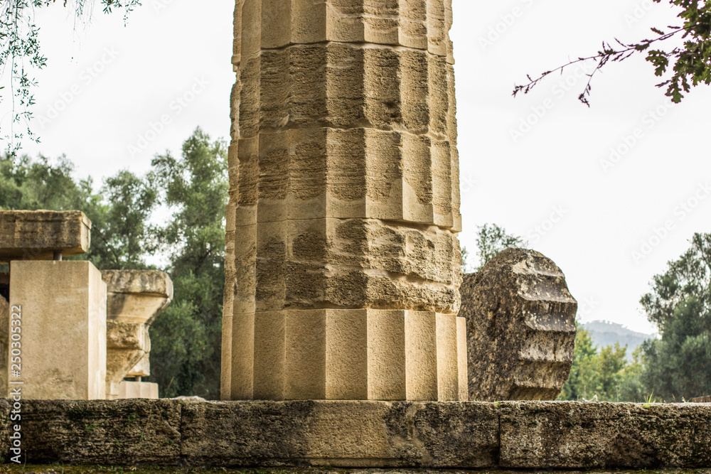 ancient antique architecture object marble column